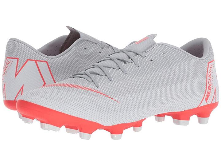 Nike Vapor 12 Academy Mg (wolf Grey/bright Crimson/pure Platinum) Men's Soccer Shoes