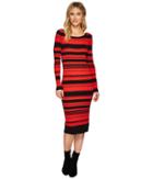 Bb Dakota Dunn Bodycon Sweater Dress (rose Red) Women's Dress