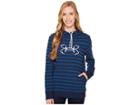 Under Armour Ua Threadborne Shoreline Hoodie (academy/white/white Stripe) Women's Sweatshirt