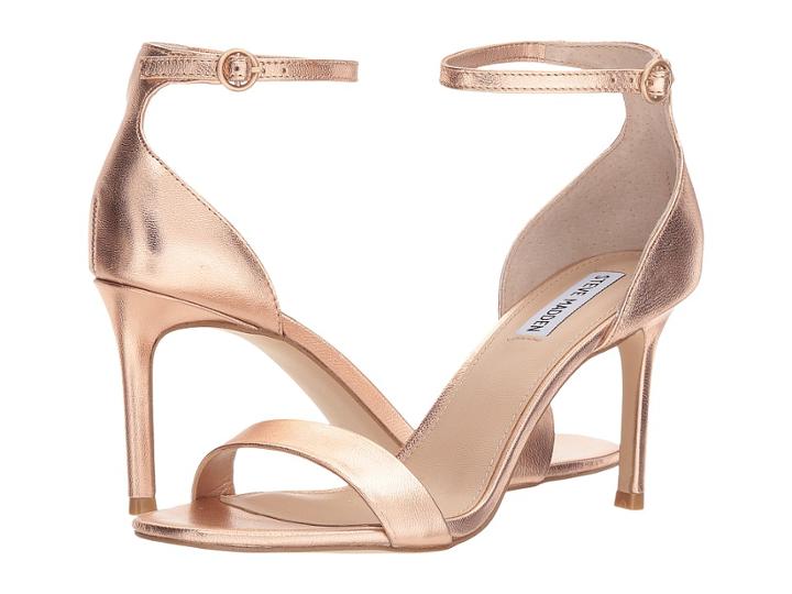 Steve Madden Fame Heeled Sandal (rose Gold) Women's Shoes