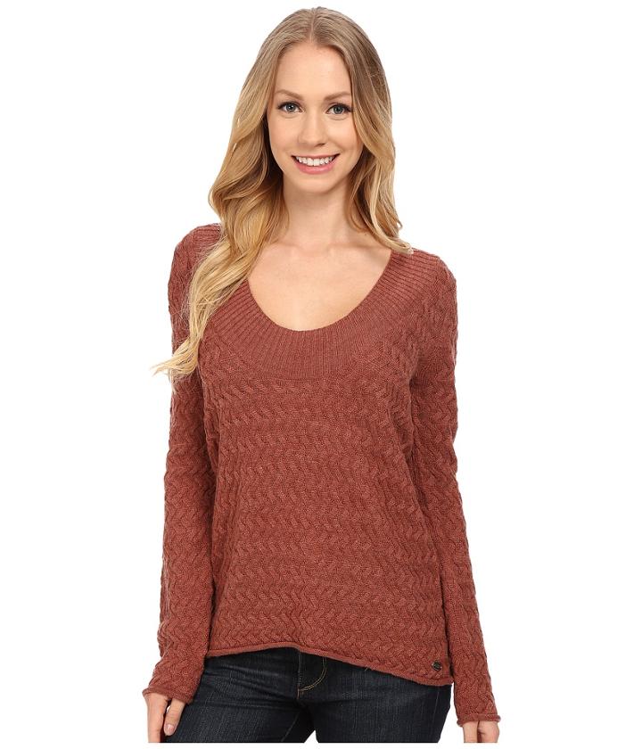 Carve Designs Miley V-neck (sienna) Women's Sweater