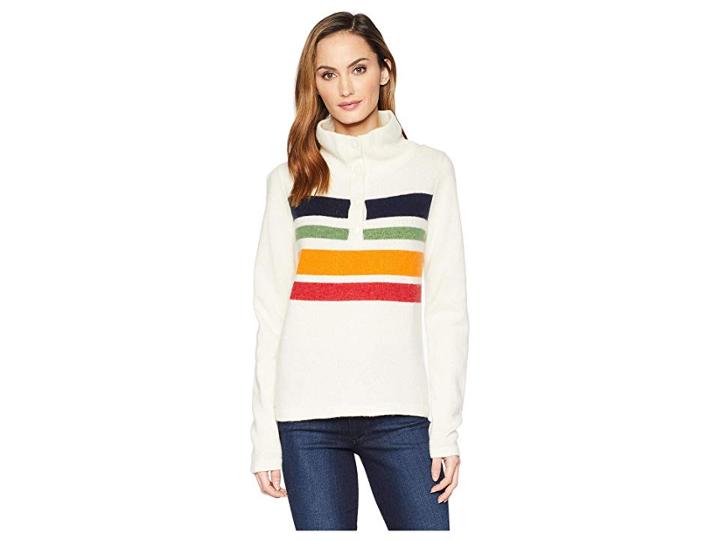 Woolrich Snap T Sweater (ivory) Women's Sweater