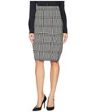 Chaps Cotton Blend Stripe Skirt (polo Black Multi) Women's Skirt
