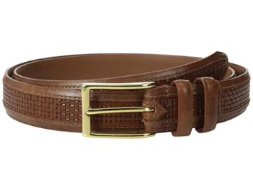 Allen Edmonds Woven Inlay (walnut Weave) Men's Belts