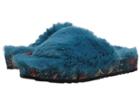 Jessica Simpson Gema (summer Teal/plush Faux Fur) Women's Shoes