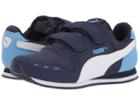 Puma Kids Cabana Racer Mesh V (little Kid) (peacoat/puma White/little Boy Blue) Boys Shoes