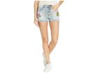 Juicy Couture Tattoo Patch Denim Shorts (cabana Wash) Women's Shorts