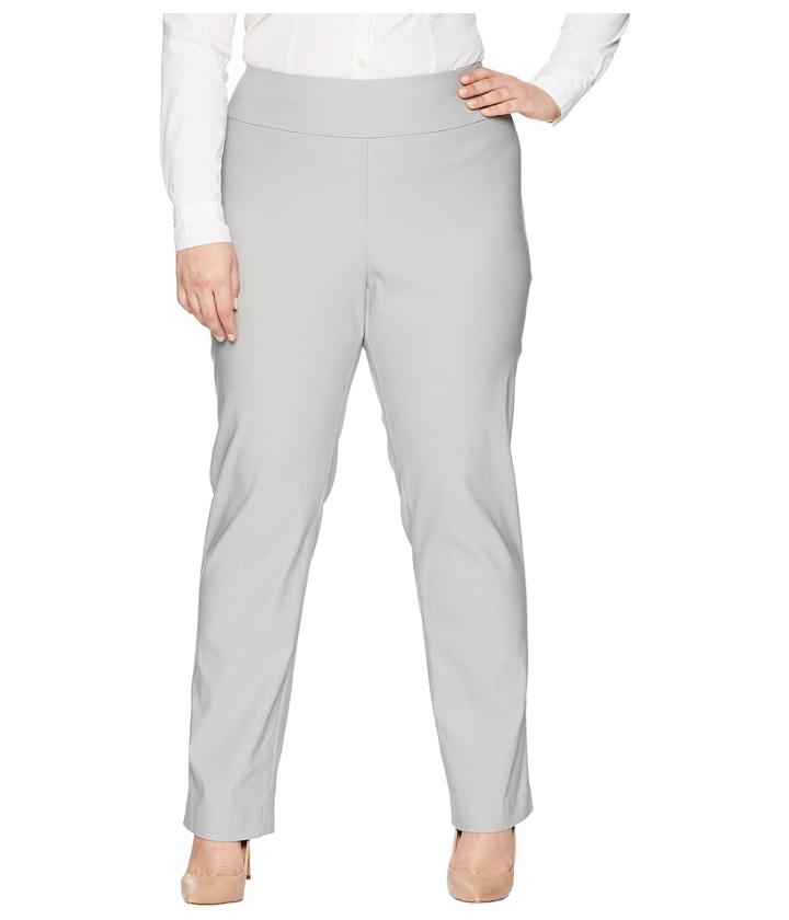 Nic+zoe Plus Size Wonderstretch Pants (zinc) Women's Casual Pants