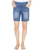Jag Jeans Ainsley Pull-on 8 Shorts Comfort Denim In Weathered Blue (weathered Blue) Women's Shorts