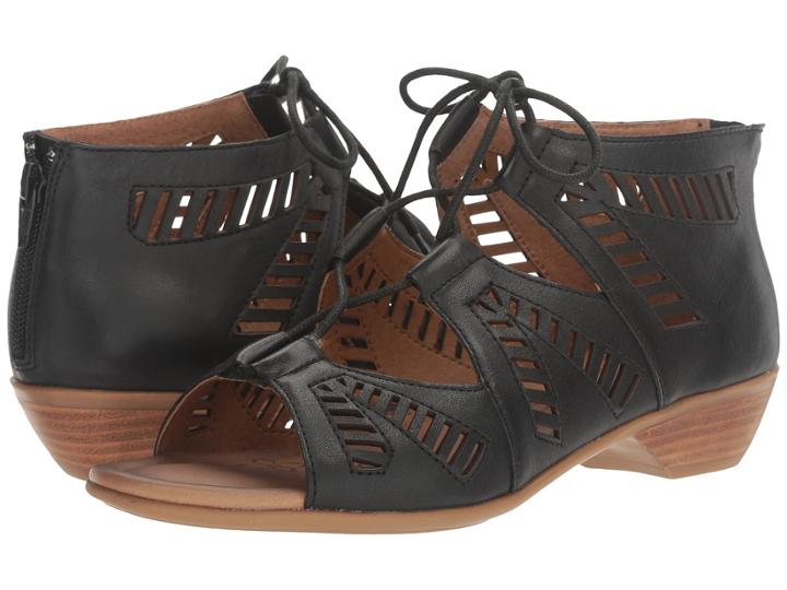 Comfortiva Riley (black Cow Oily Veg) Women's 1-2 Inch Heel Shoes