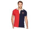 Nautica Short Sleeve Split Polo (rescue Red) Men's Short Sleeve Pullover