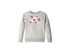 Converse Kids Rose Ruffle Pullover (big Kids) (dark Grey Heather) Girl's Clothing