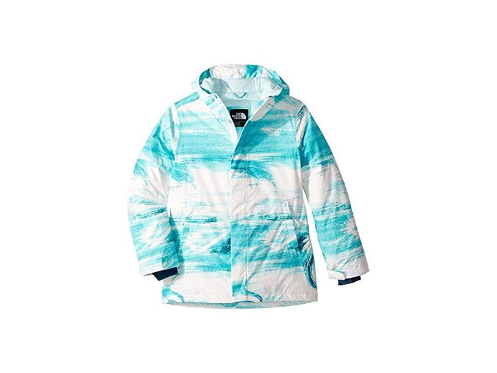 The North Face Kids Brianna Insulated Jacket (little Kids/big Kids) (kokomo Green Snow Wave Print) Girl's Coat