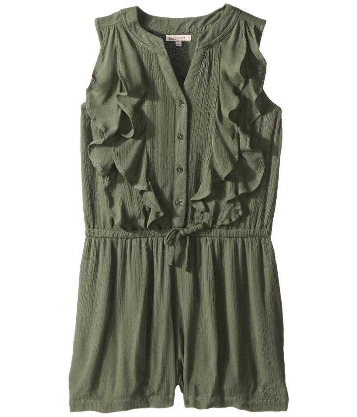 Ella Moss Girl Ruffle Romper (big Kids) (laurel Wreath) Girl's Jumpsuit & Rompers One Piece