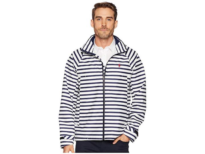Polo Ralph Lauren Cp- 93 Ripstop Repel Shell Jacket (deckwash White/french Navy) Men's Coat