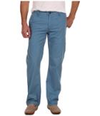 Dockers Broken In Khaki Slim Straight Fit Flat Front (blue Cove) Men's Casual Pants