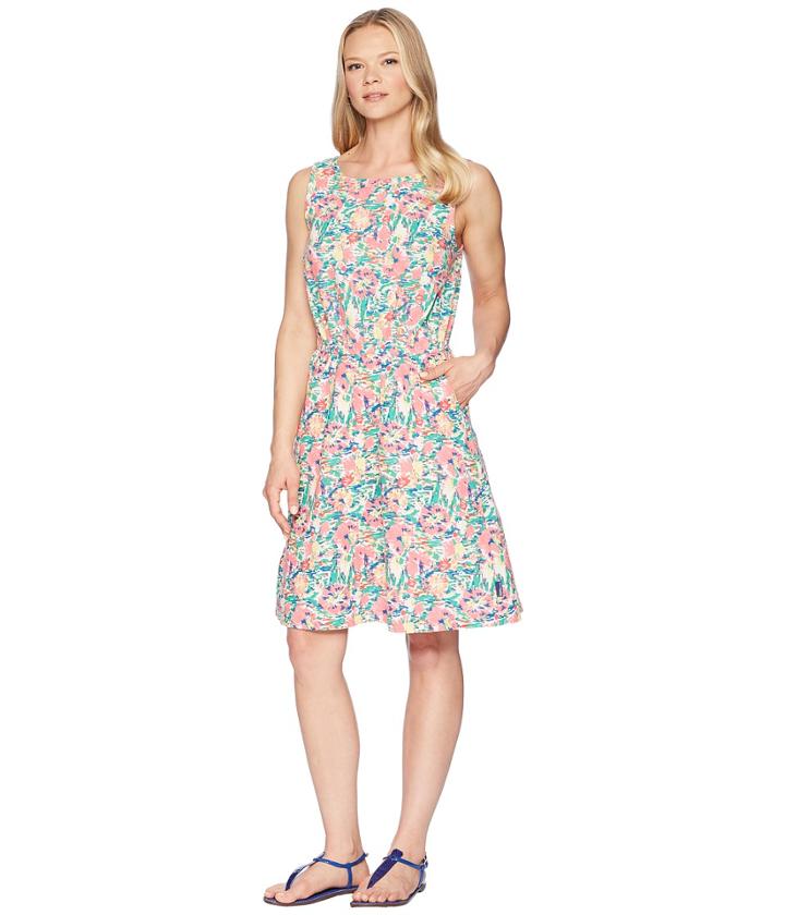 Columbia Harborside Linen Dress (lollipop Flower Burst) Women's Dress
