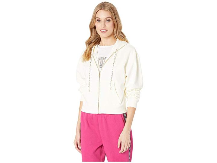 Juicy Couture Luxe Juicy French Terry Hooded Jacket (angel) Women's Clothing