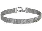 Guess Guess Logo Mesh Choker Necklace (silver/crystal) Necklace