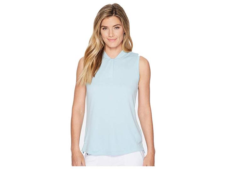 Nike Golf Dry Polo Sleeveless Blade (ocean Bliss/flat Silver) Women's Clothing