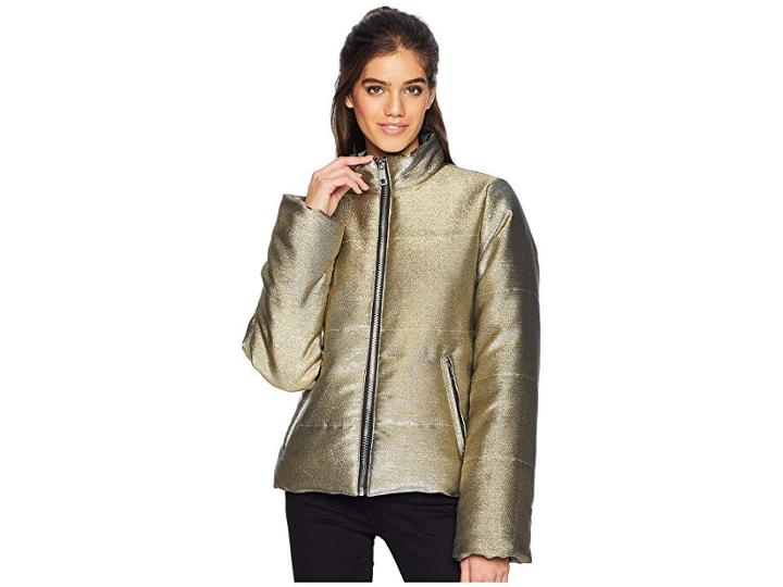 Romeo & Juliet Couture Puffer Jacket (gold) Women's Coat