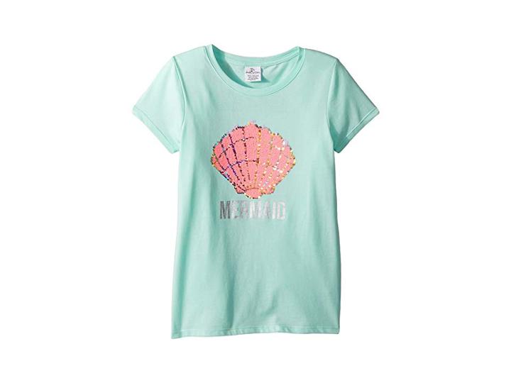 Shade Critters Magic Two-way Sequins Mermaid T-shirt (toddler/little Kids/big Kids) (green) Girl's T Shirt