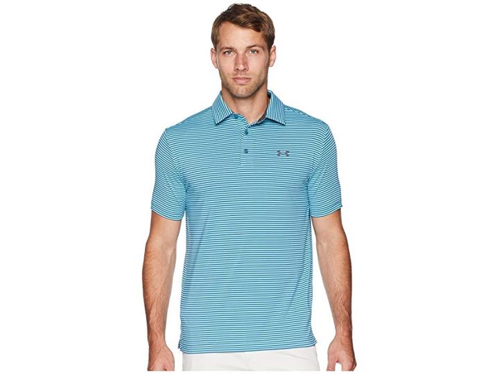 Under Armour Golf Ua Playoff Polo (venetian Blue/static Blue/rhino Gray) Men's Short Sleeve Knit