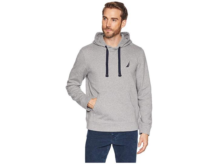 Nautica Pullover Hoodie (stone Grey Heather) Men's Sweatshirt