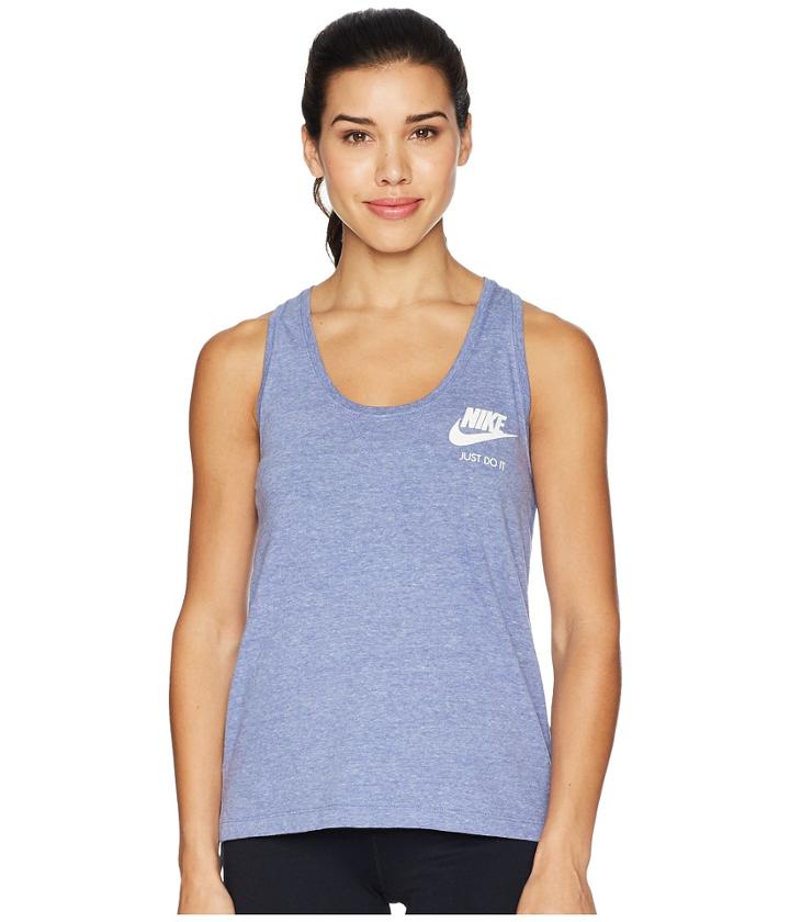 Nike Sportswear Gym Vintage Tank (purple Slate/sail) Women's Sleeveless