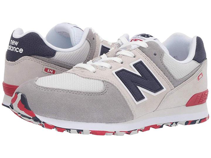 New Balance Kids Gc574v1 (big Kid) (nimbus Cloud/team Red) Boys Shoes