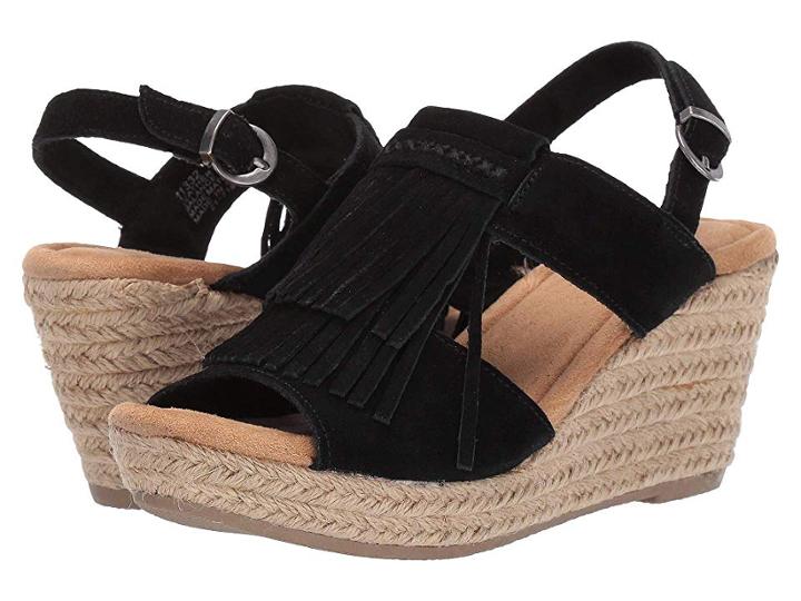 Minnetonka Ashley Ii (black) Women's Wedge Shoes
