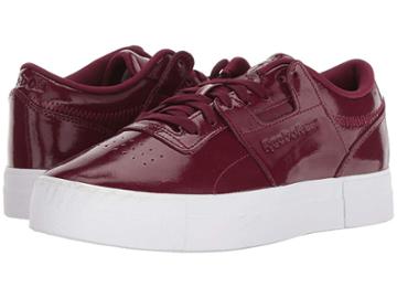 Reebok Lifestyle Workout Lo Fvs (shiny Suede/rustic Wine/white) Women's Classic Shoes