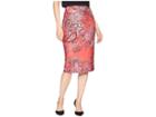Eci Printed Scuba Skirt (red/black) Women's Skirt