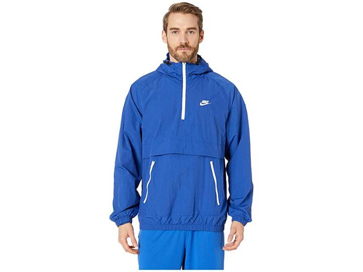 Nike Nsw Hooded Woven Anorak Jacket (indigo Force/white/white) Men's Coat