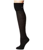 Sperry Textured Multi Yarn Lurex Over The Knee (black) Women's Knee High Socks Shoes