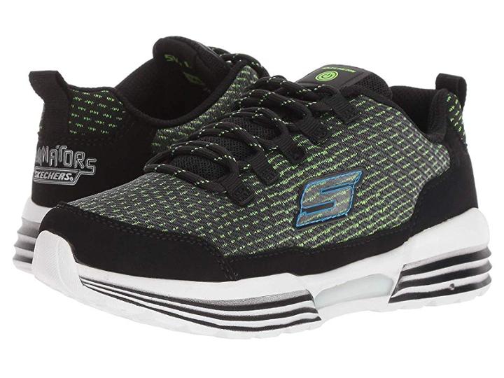 Skechers Kids Luminators Lights 90730l (little Kid/big Kid) (black/lime) Boy's Shoes