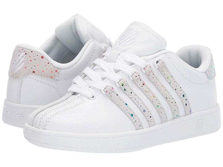 K-swiss Classic Vn (big Kid) (white/rainbow) Athletic Shoes