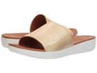 Fitflop Sola Slides (gold Iridescent) Women's Sandals
