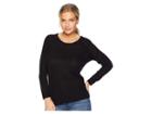Tribal Long Sleeve High-low Sweater (black) Women's Sweater