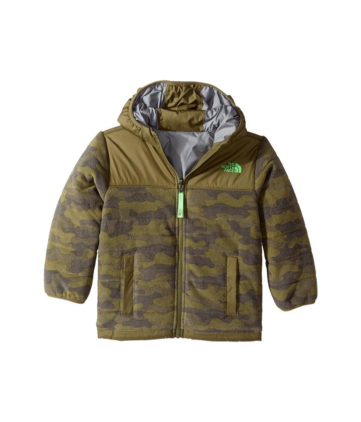 The North Face Kids Reversible True Or False Jacket (little Kids/big Kids) (burnt Olive Green Classic Camo Print (prior Season)) Boy's Coat