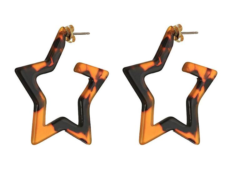 Shashi Tortoise Star Earrings (brown) Earring