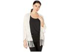 Vince Camuto Fringe Edge Kimono (white) Women's Clothing