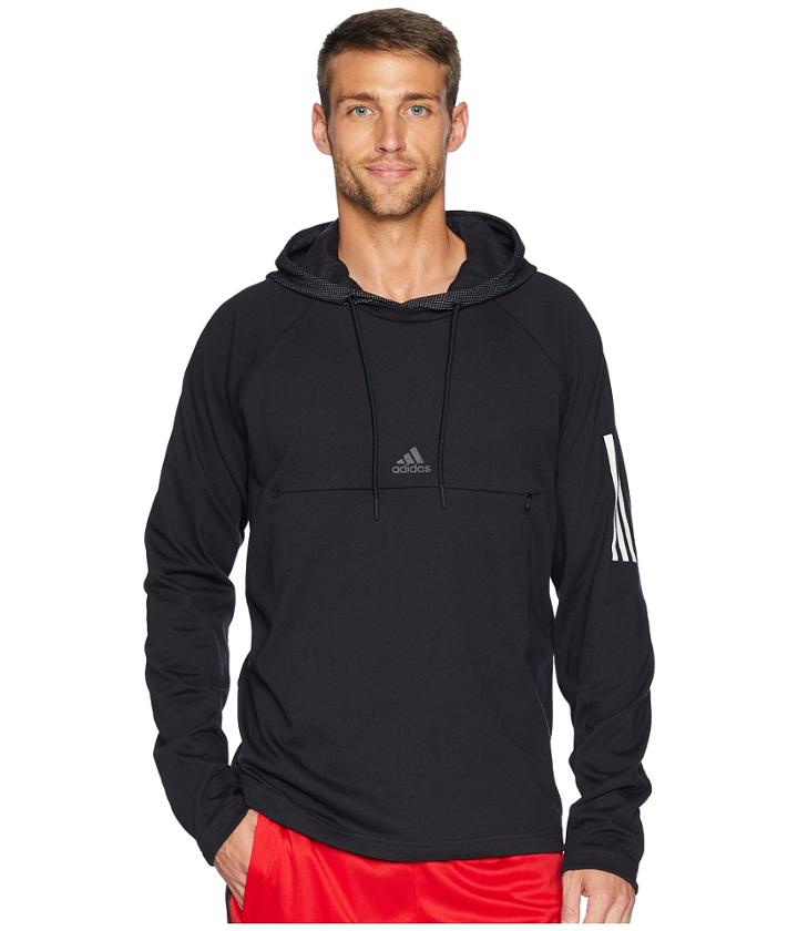 Adidas Sport 2 Street Lifestyle Pullover Hoodie (black/black) Men's Sweatshirt