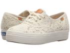 Keds Triple Embroidered Crochet (cream) Women's Lace Up Casual Shoes