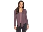 Nic+zoe Petite Four-way Cardy Heavyweight (plum) Women's Sweater
