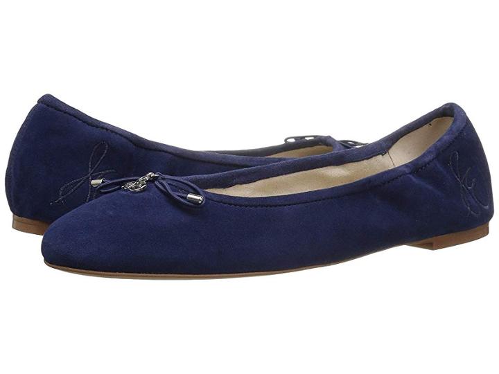 Sam Edelman Felicia (poseidon Blue Kid Suede Leather) Women's Flat Shoes