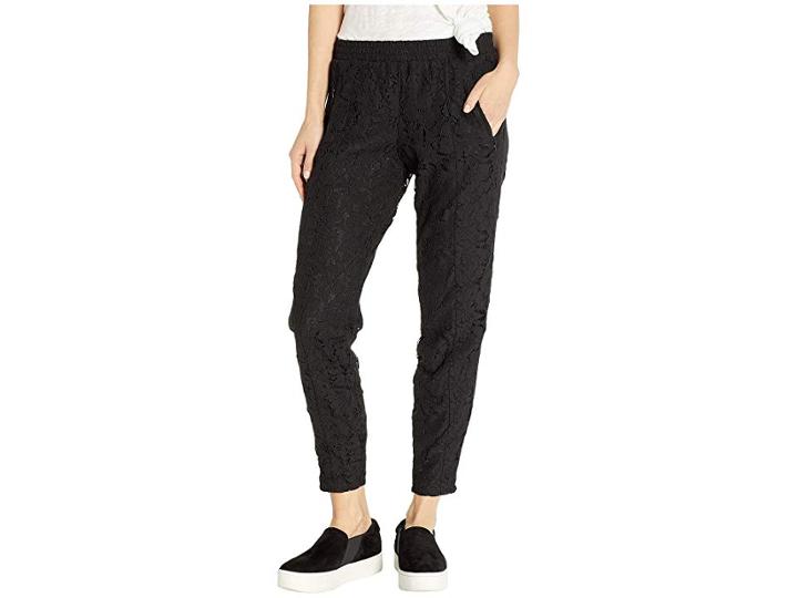 Chaser Lace Trouser Track Pants (true Black) Women's Casual Pants