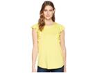Karen Kane Flounce Sleeve Top (yellow) Women's Clothing
