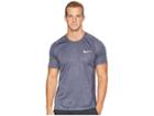 Nike Dry Miler Short Sleeve Running Top (gridiron/heather) Men's Clothing
