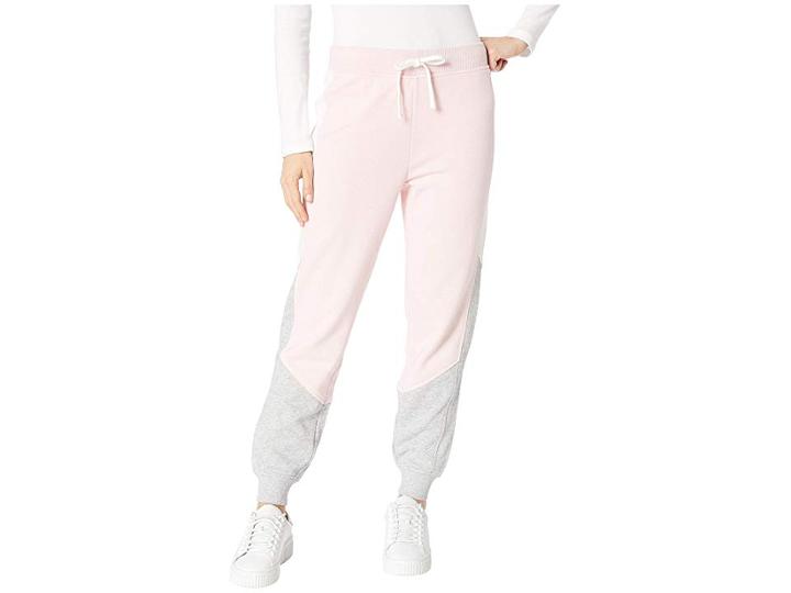 Juicy Couture Track Terry Color Block Pants (palisades Pink/heather Cozy/vanilla) Women's Casual Pants